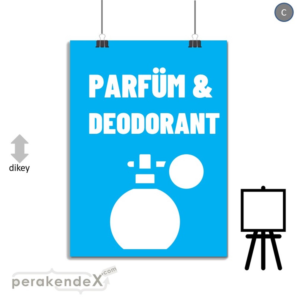 Parfüm Deodorant Çeşitleri SERT PLASTİK POSTER,  AFİŞ -dikdörtgen,tek yön baskısert plastik poster,  afiş