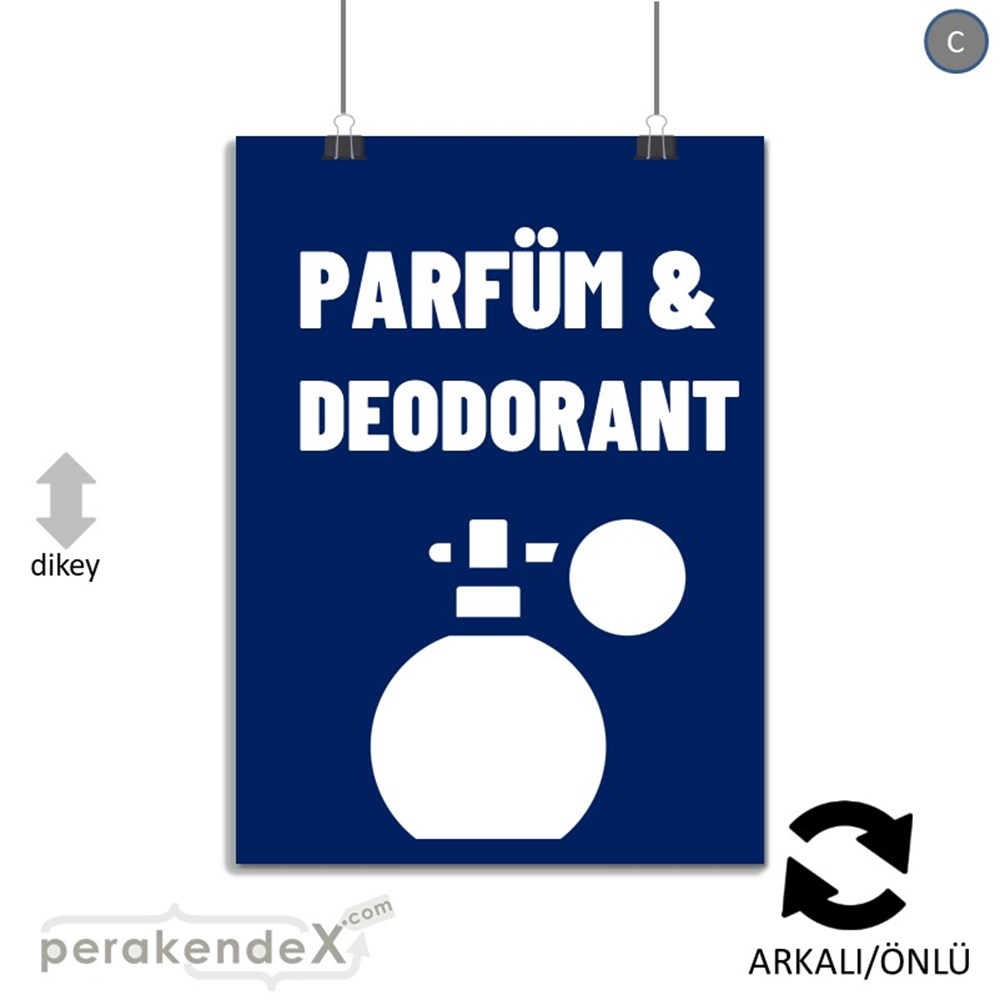 Parfüm Deodorant Çeşitleri SERT PLASTİK POSTER,  AFİŞ -dikdörtgen,çift yön baskısert plastik poster,  afiş