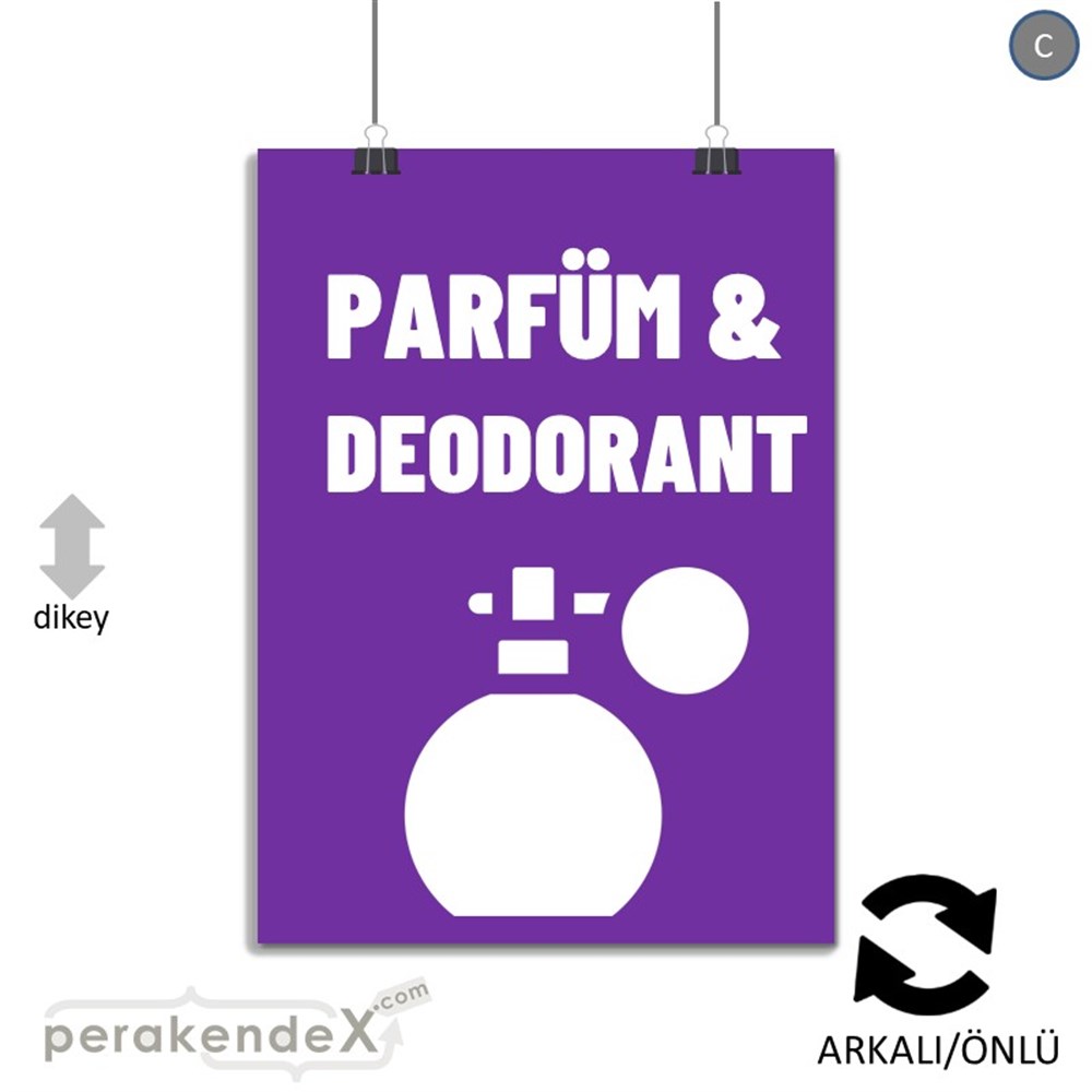 Parfüm Deodorant Çeşitleri SERT PLASTİK POSTER,  AFİŞ -dikdörtgen,çift yön baskısert plastik poster,  afiş