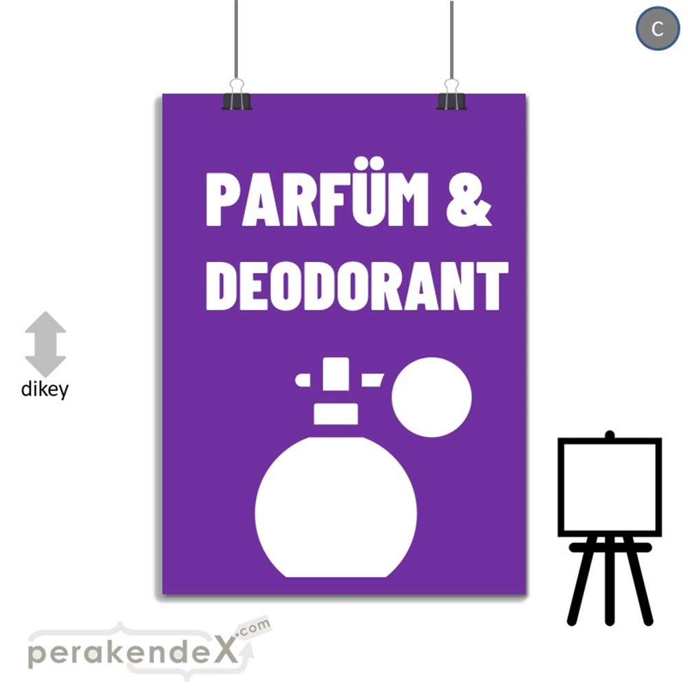 Parfüm Deodorant Çeşitleri SERT PLASTİK POSTER,  AFİŞ -dikdörtgen,tek yön baskısert plastik poster,  afiş