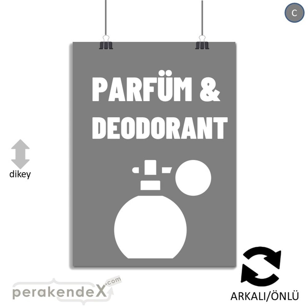 Parfüm Deodorant Çeşitleri SERT PLASTİK POSTER,  AFİŞ -dikdörtgen,çift yön baskısert plastik poster,  afiş