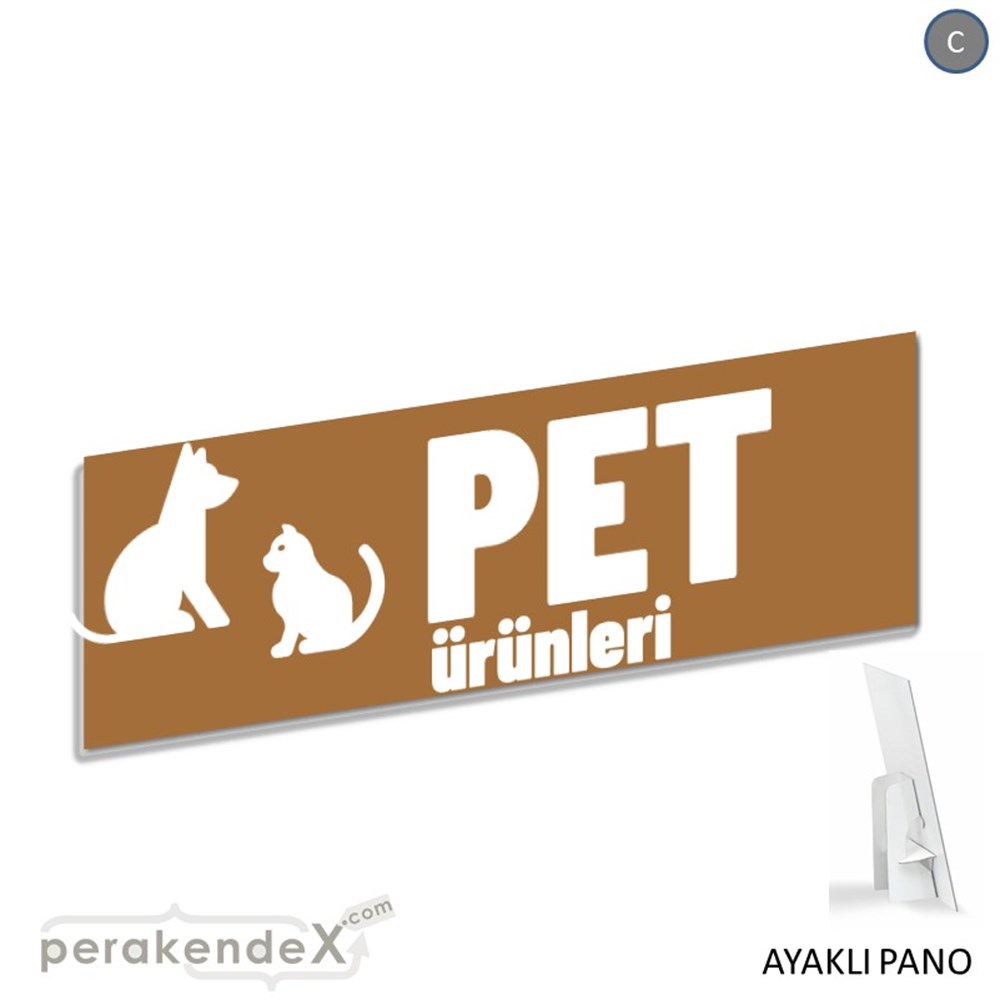 Pet Ürünleri Yazısı KARTON AYAKLI POSTER,  PANO (BANNER) -dikdörtgen,tek yön baskıkarton ayaklı poster,  pano
