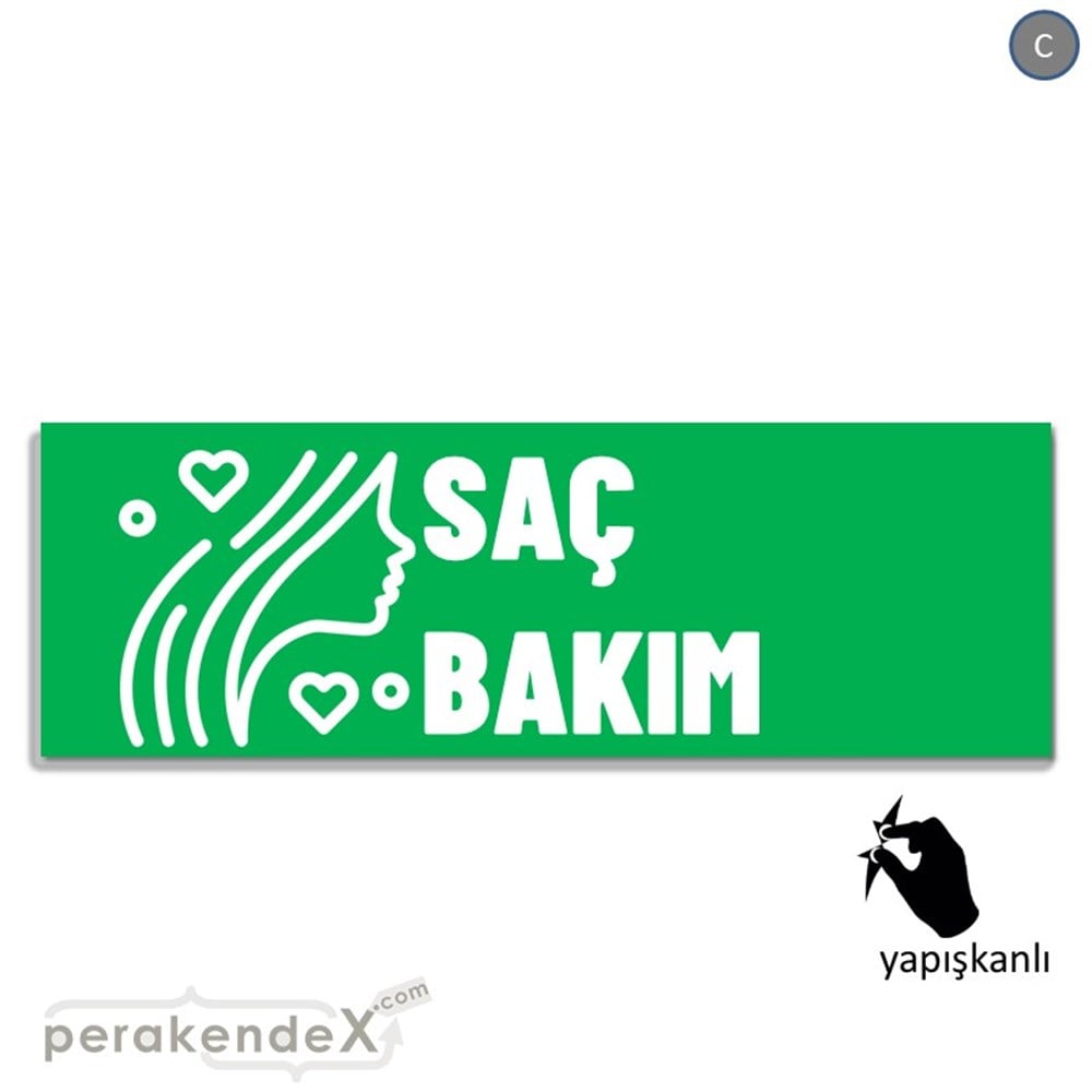 Saç Bakım Ürün Yazısı VİTRİN, CAM FOLYO,  VİNİL (BANNER) -dikdörtgen,tek yön baskıvitrin - cam folyo,  vinil