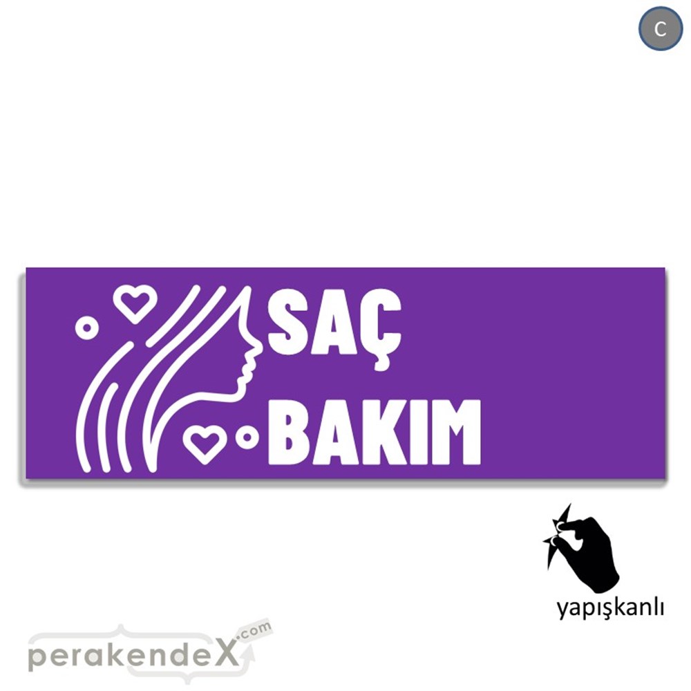 Saç Bakım Ürün Yazısı VİTRİN, CAM FOLYO,  VİNİL (BANNER) -dikdörtgen,tek yön baskıvitrin - cam folyo,  vinil
