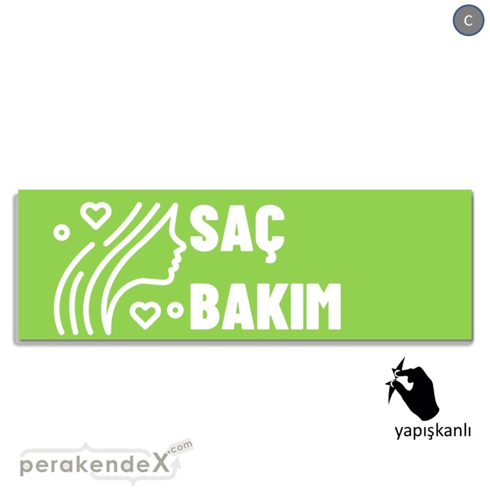 Saç Bakım Ürün Yazısı VİTRİN, CAM FOLYO,  VİNİL (BANNER) -dikdörtgen,tek yön baskıvitrin - cam folyo,  vinil