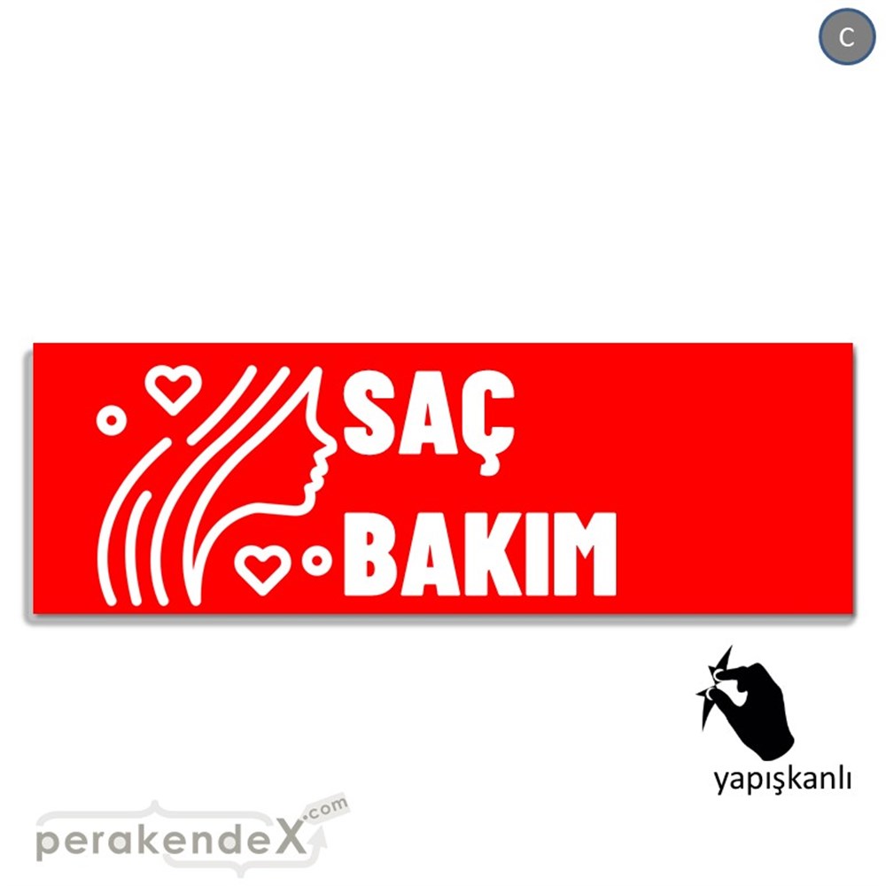 Saç Bakım Ürün Yazısı VİTRİN, CAM FOLYO,  VİNİL (BANNER) -dikdörtgen,tek yön baskıvitrin - cam folyo,  vinil