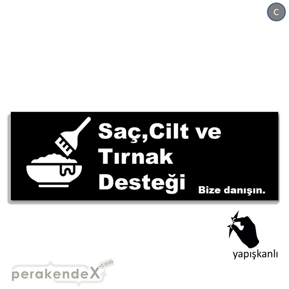 Saç,Cilt Ve Tırnak Desteği VİTRİN, CAM FOLYO,  VİNİL (BANNER) -dikdörtgen,tek yön baskıvitrin - cam folyo,  vinil