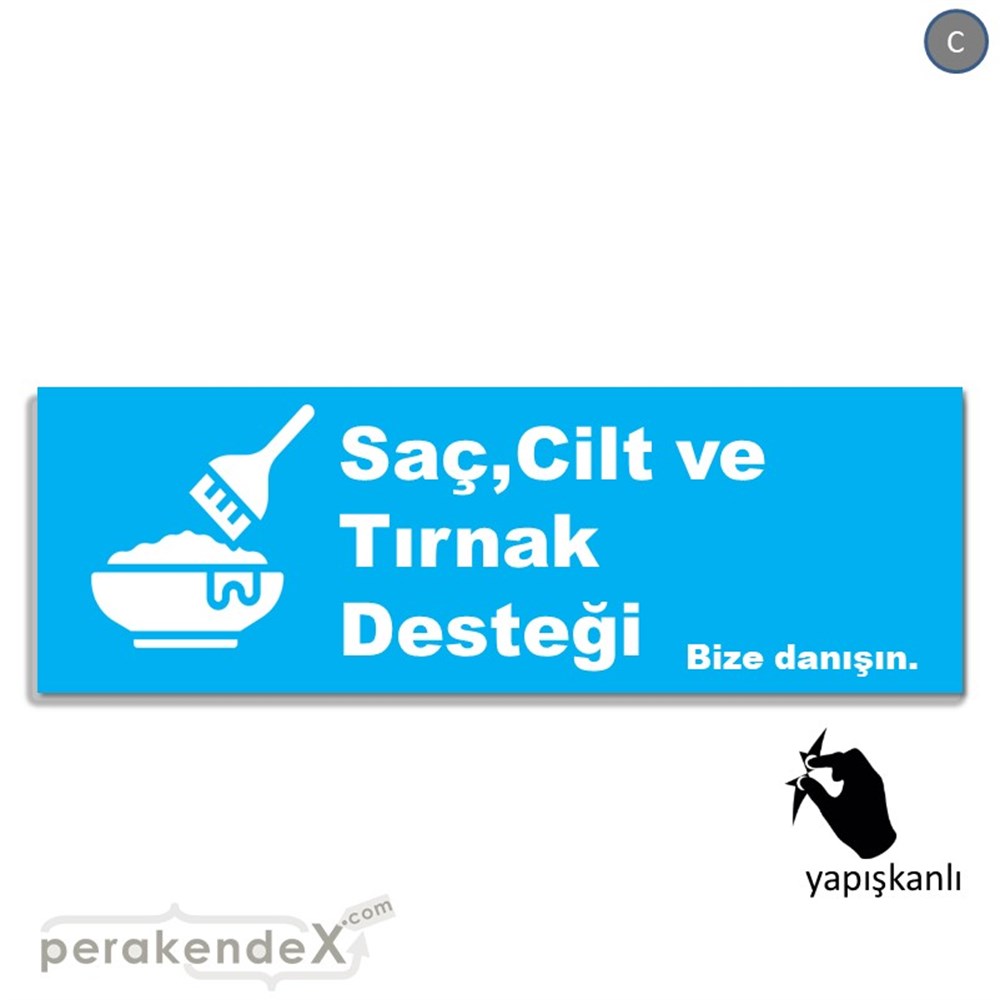 Saç,Cilt Ve Tırnak Desteği VİTRİN, CAM FOLYO,  VİNİL (BANNER) -dikdörtgen,tek yön baskıvitrin - cam folyo,  vinil