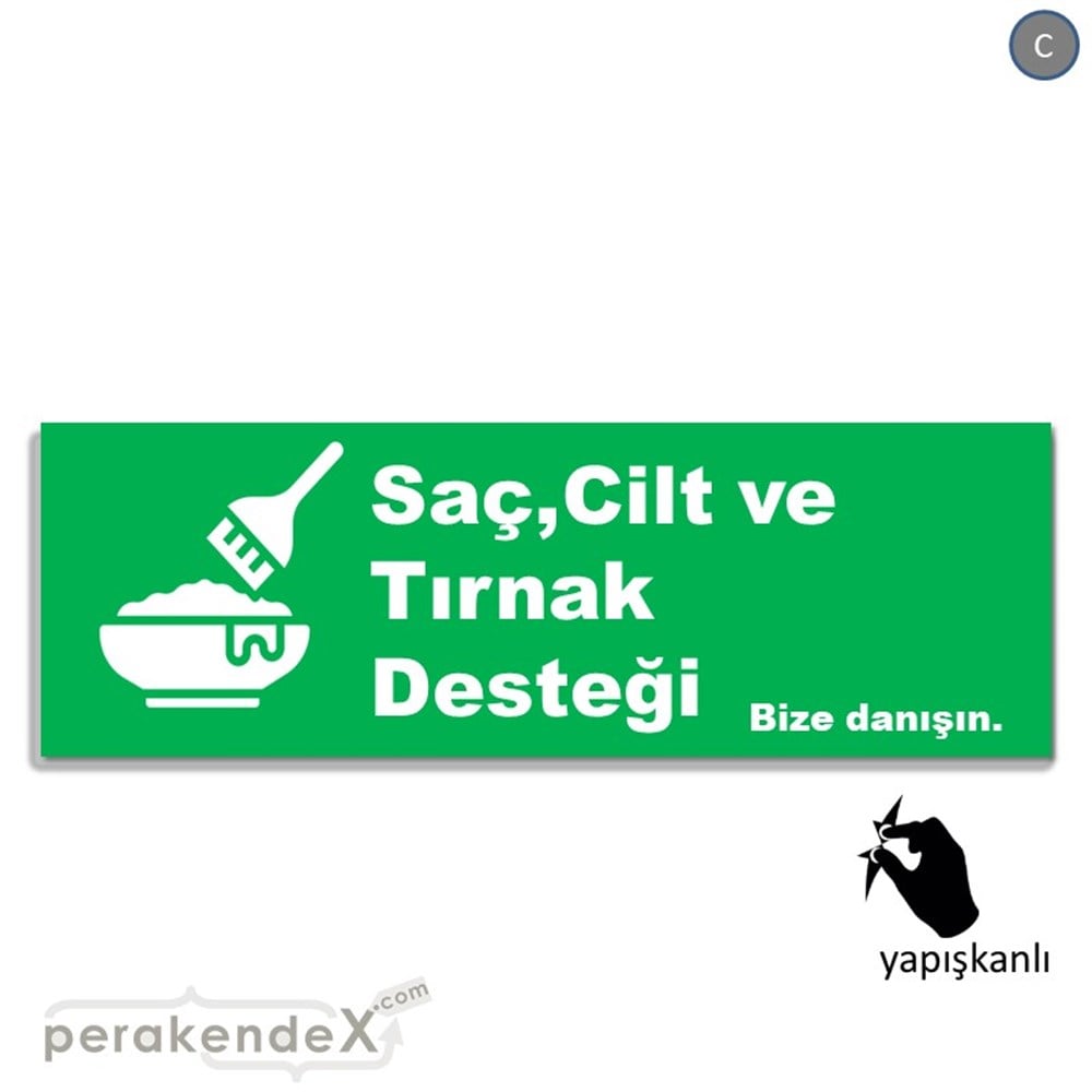 Saç,Cilt Ve Tırnak Desteği VİTRİN, CAM FOLYO,  VİNİL (BANNER) -dikdörtgen,tek yön baskıvitrin - cam folyo,  vinil