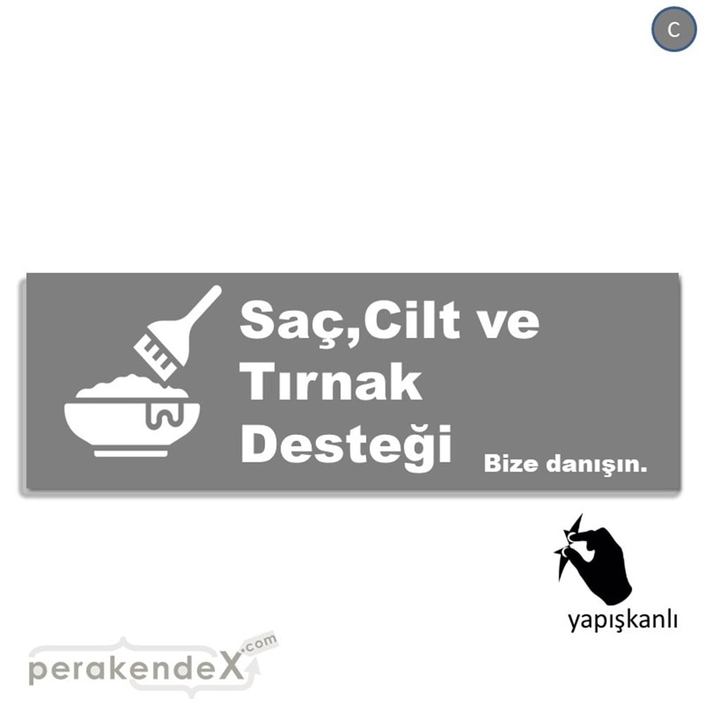 Saç,Cilt Ve Tırnak Desteği VİTRİN, CAM FOLYO,  VİNİL (BANNER) -dikdörtgen,tek yön baskıvitrin - cam folyo,  vinil