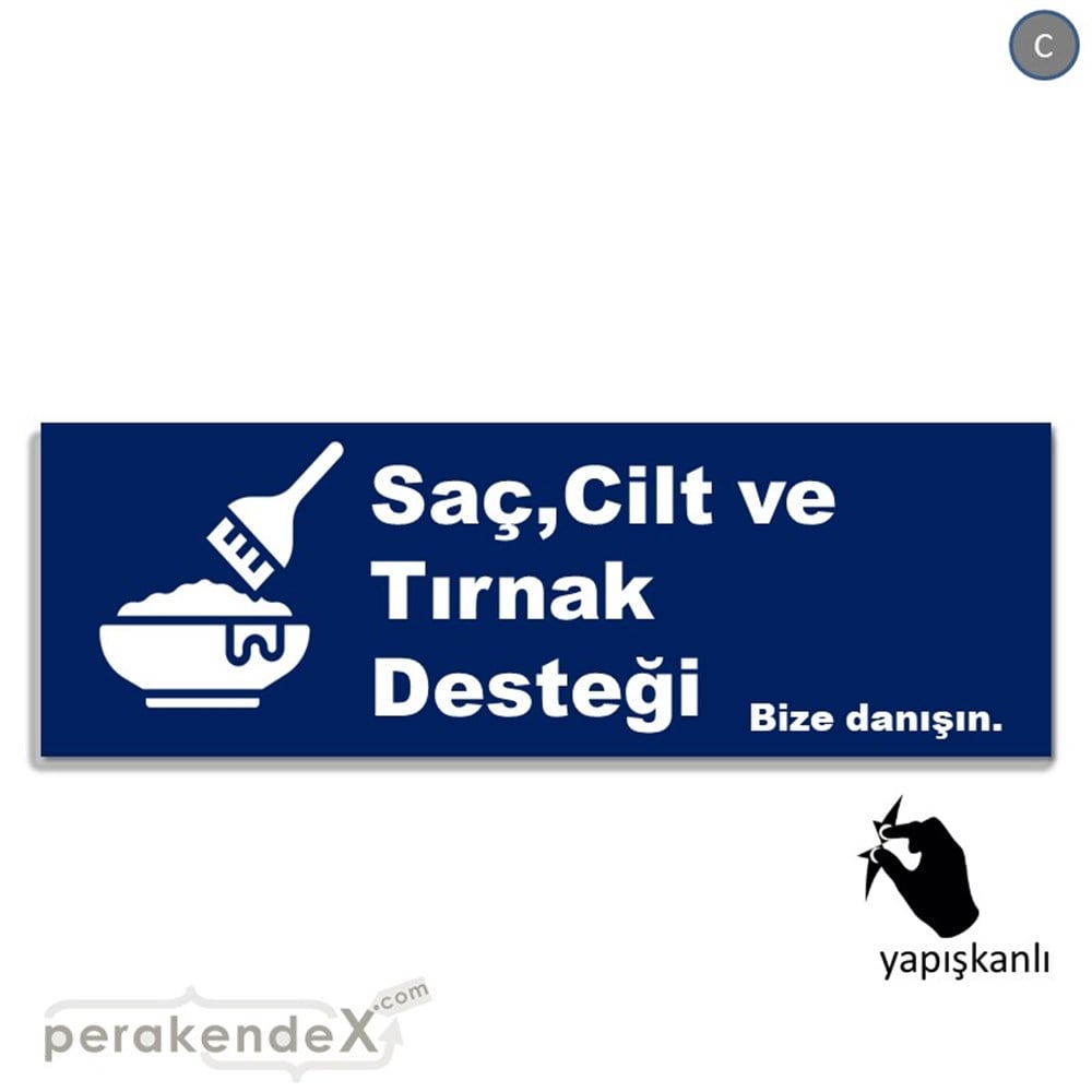 Saç,Cilt Ve Tırnak Desteği VİTRİN, CAM FOLYO,  VİNİL (BANNER) -dikdörtgen,tek yön baskıvitrin - cam folyo,  vinil