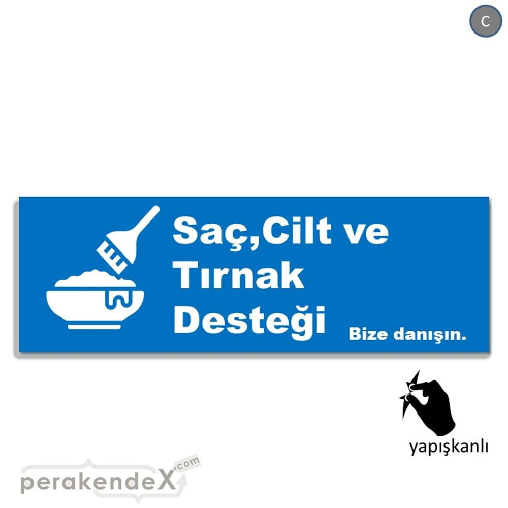 Saç,Cilt Ve Tırnak Desteği VİTRİN, CAM FOLYO,  VİNİL (BANNER) -dikdörtgen,tek yön baskıvitrin - cam folyo,  vinil