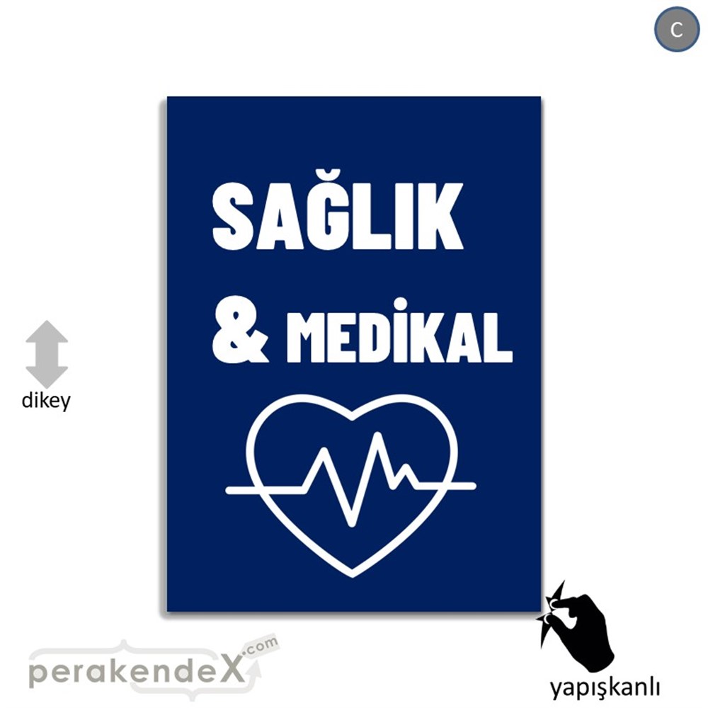 Sağlık Medikal Ürün Çeşitleri VİTRİN - CAM FOLYO,  VİNİL -dikdörtgen,tek yön baskıvitrin - cam folyo,  vinil