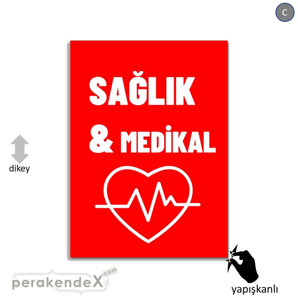 Sağlık Medikal Ürün Çeşitleri VİTRİN - CAM FOLYO,  VİNİL -dikdörtgen,tek yön baskıvitrin - cam folyo,  vinil