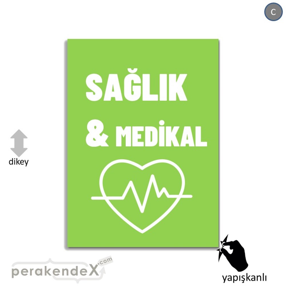 Sağlık Medikal Ürün Çeşitleri VİTRİN - CAM FOLYO,  VİNİL -dikdörtgen,tek yön baskıvitrin - cam folyo,  vinil