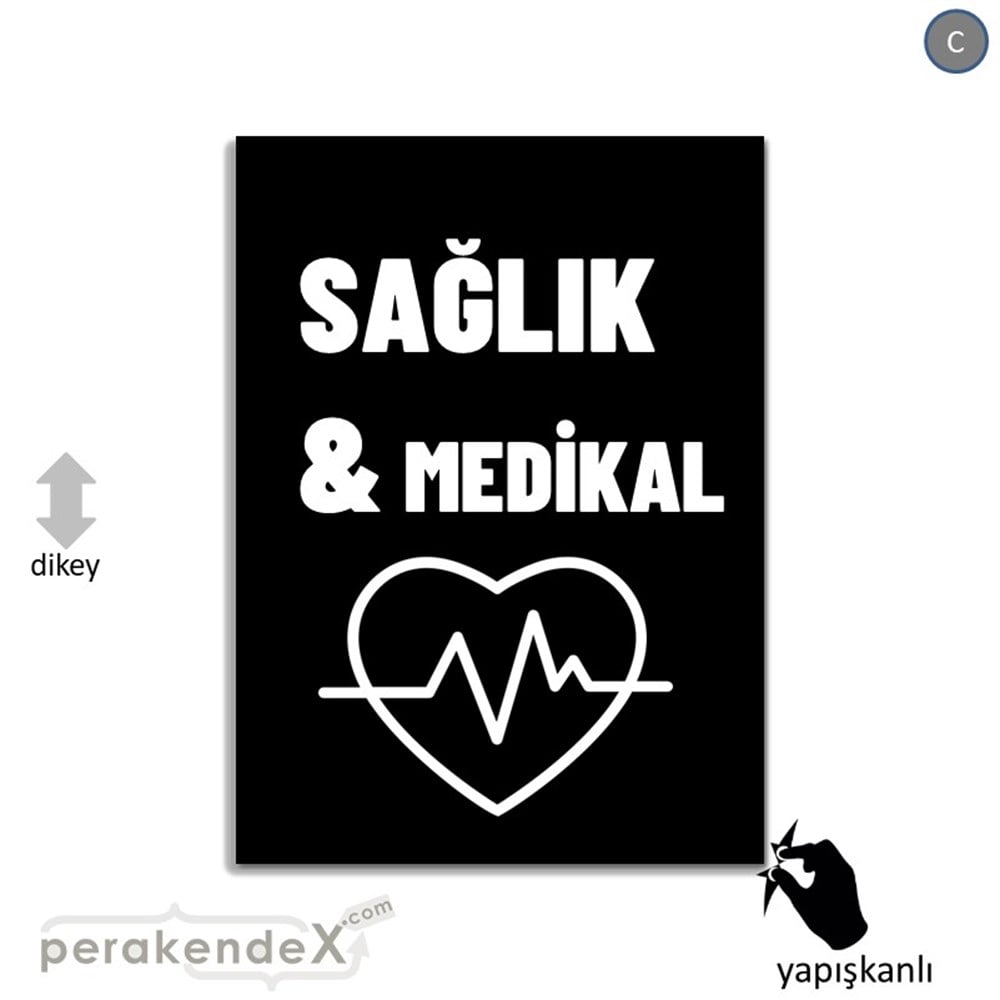 Sağlık Medikal Ürün Çeşitleri VİTRİN - CAM FOLYO,  VİNİL -dikdörtgen,tek yön baskıvitrin - cam folyo,  vinil