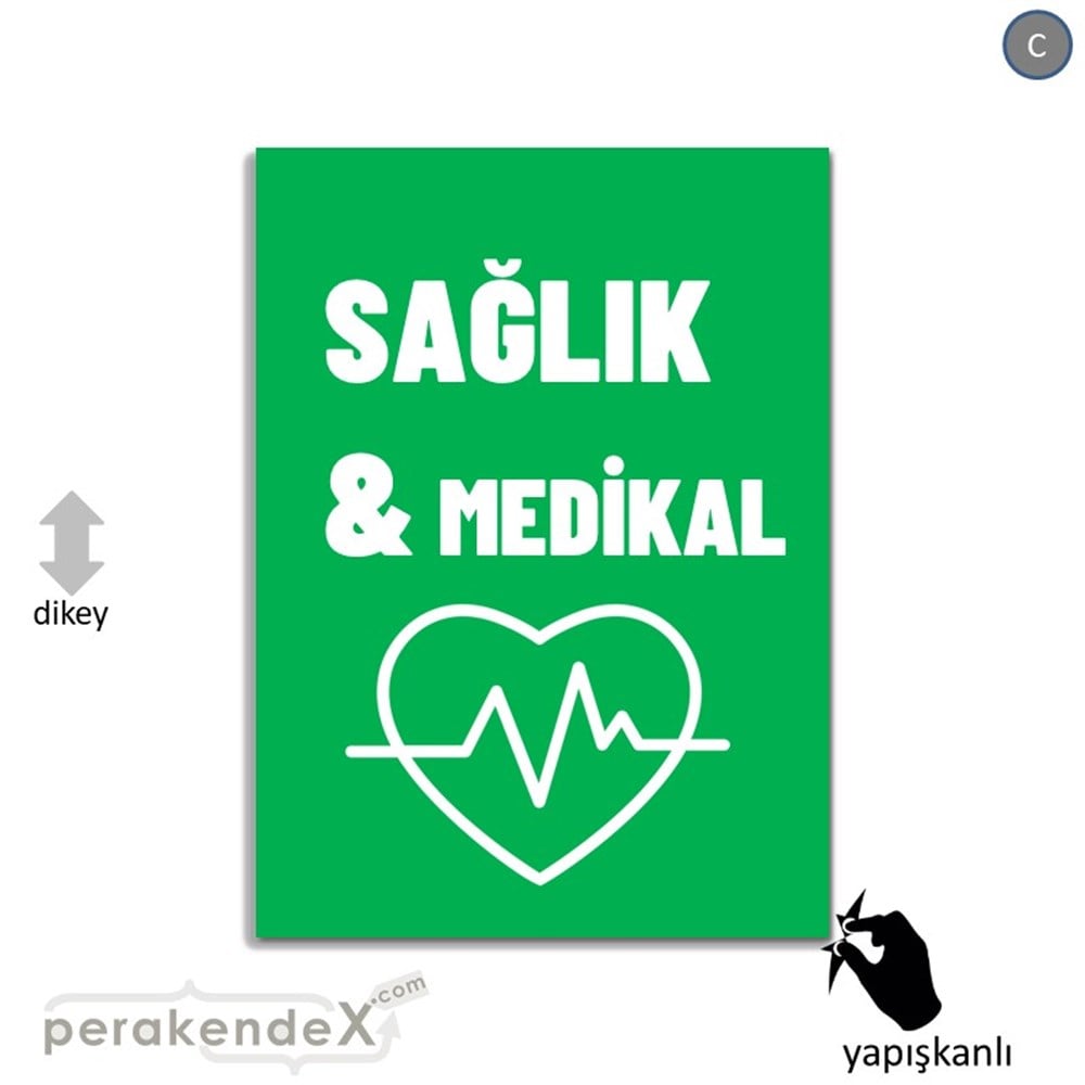 Sağlık Medikal Ürün Çeşitleri VİTRİN - CAM FOLYO,  VİNİL -dikdörtgen,tek yön baskıvitrin - cam folyo,  vinil