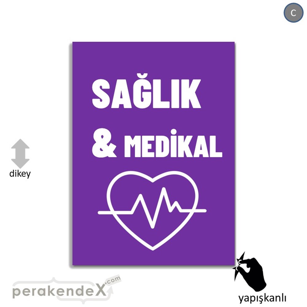 Sağlık Medikal Ürün Çeşitleri VİTRİN - CAM FOLYO,  VİNİL -dikdörtgen,tek yön baskıvitrin - cam folyo,  vinil