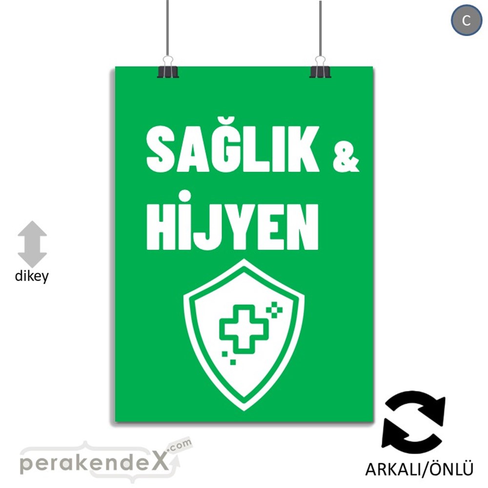 Sağlık Ve Hijyen Ürünleri SERT PLASTİK POSTER,  AFİŞ -dikdörtgen,çift yön baskısert plastik poster,  afiş