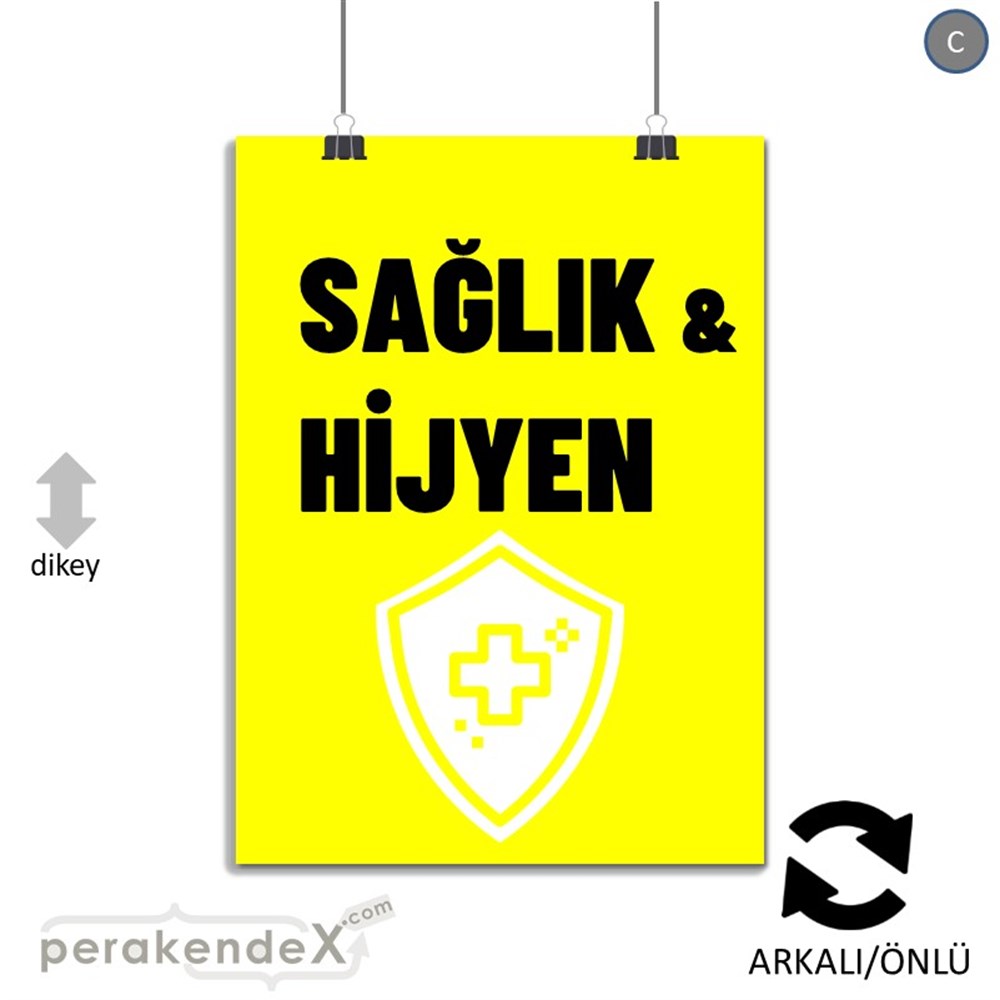Sağlık Ve Hijyen Ürünleri SERT PLASTİK POSTER,  AFİŞ -dikdörtgen,çift yön baskısert plastik poster,  afiş