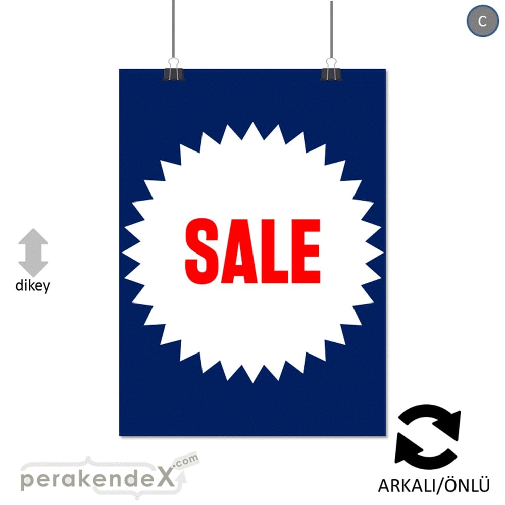 sale * POSTERİ -dikdörtgen,çift yön baskı