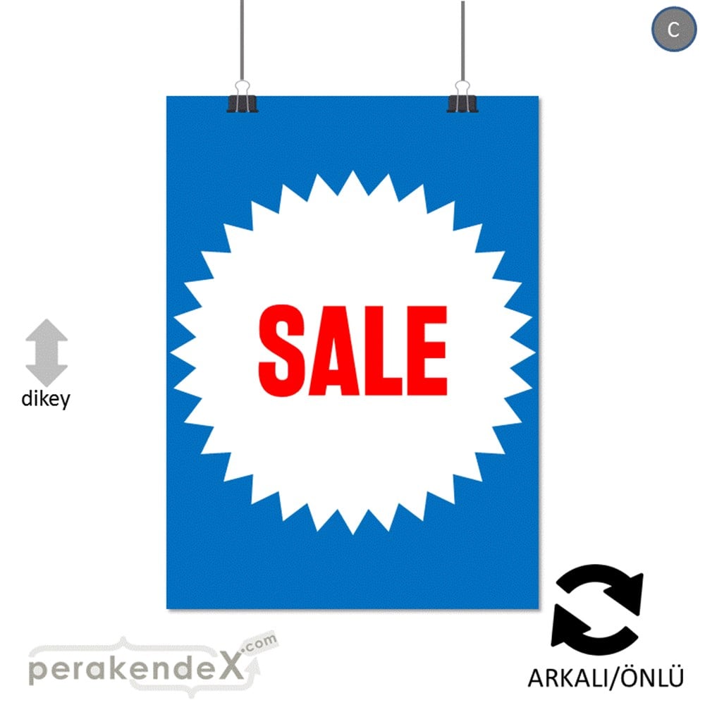 sale * POSTERİ -dikdörtgen,çift yön baskı