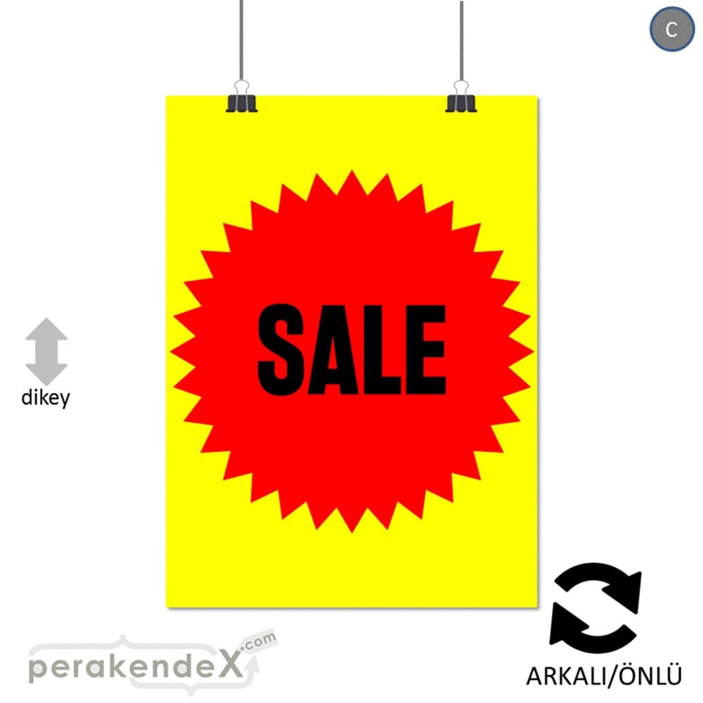 sale * POSTERİ -dikdörtgen,çift yön baskı