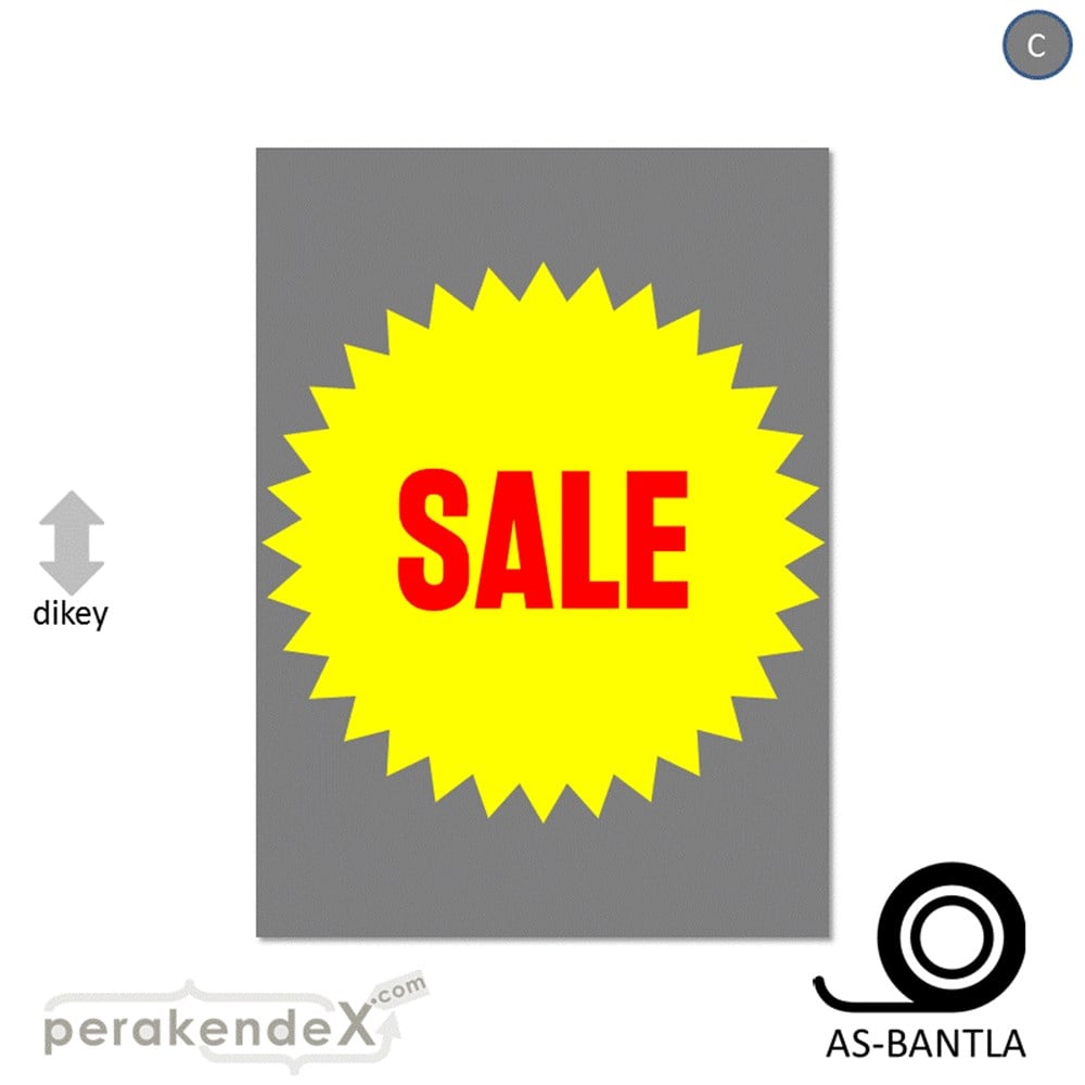 sale * POSTERİ -dikdörtgen,tek yön baskı