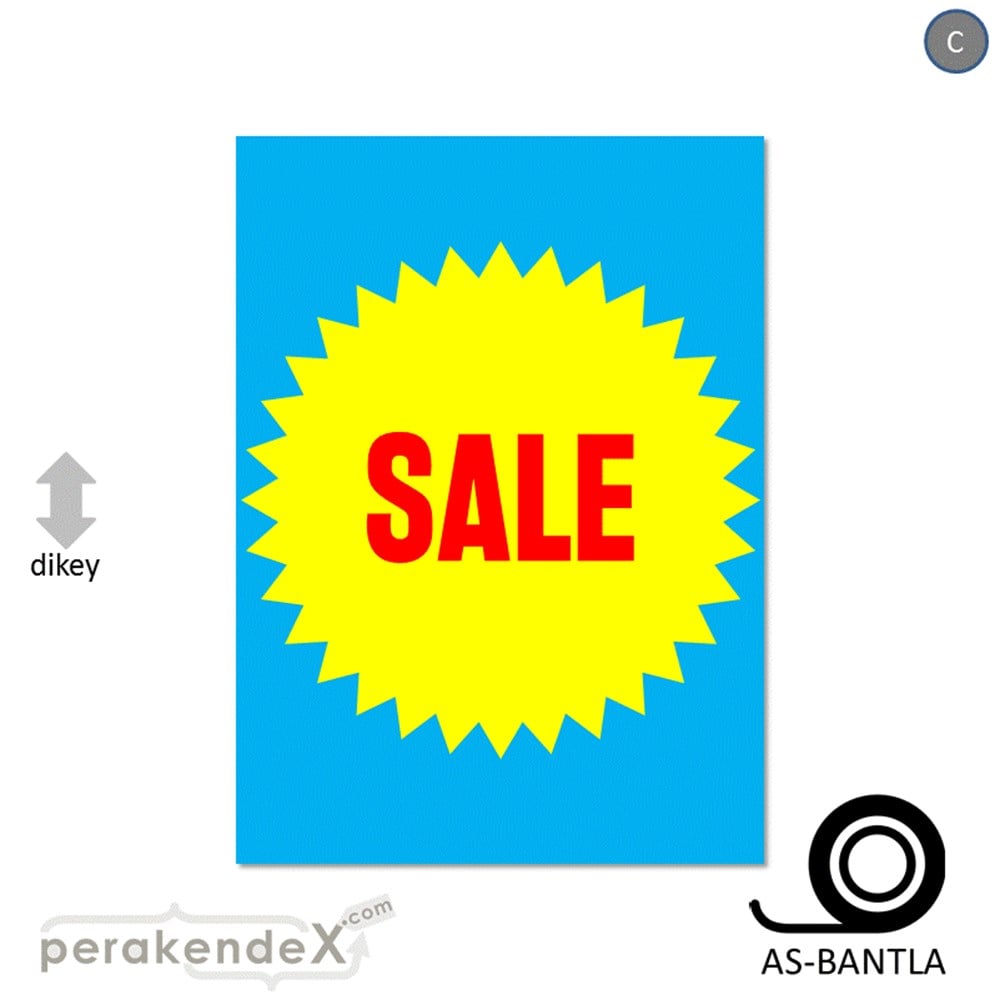 sale * POSTERİ -dikdörtgen,tek yön baskı