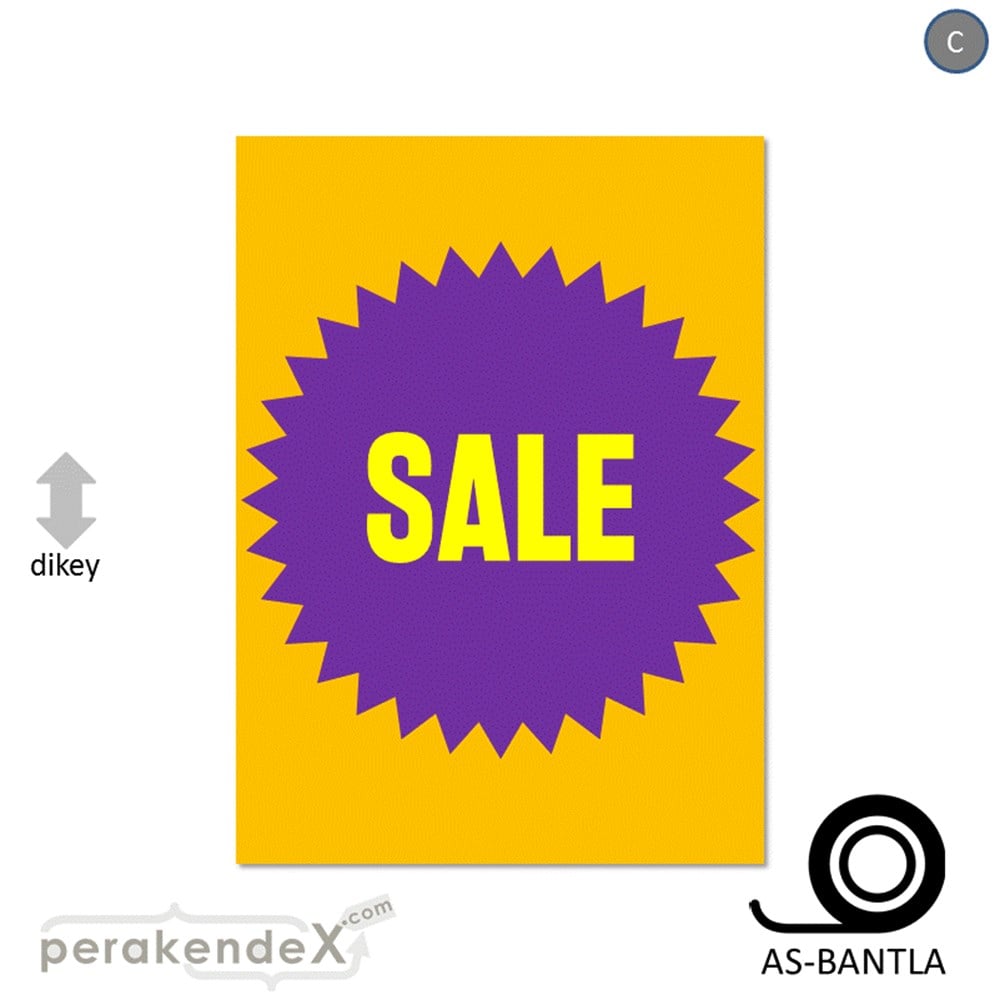 sale * POSTERİ -dikdörtgen,tek yön baskı