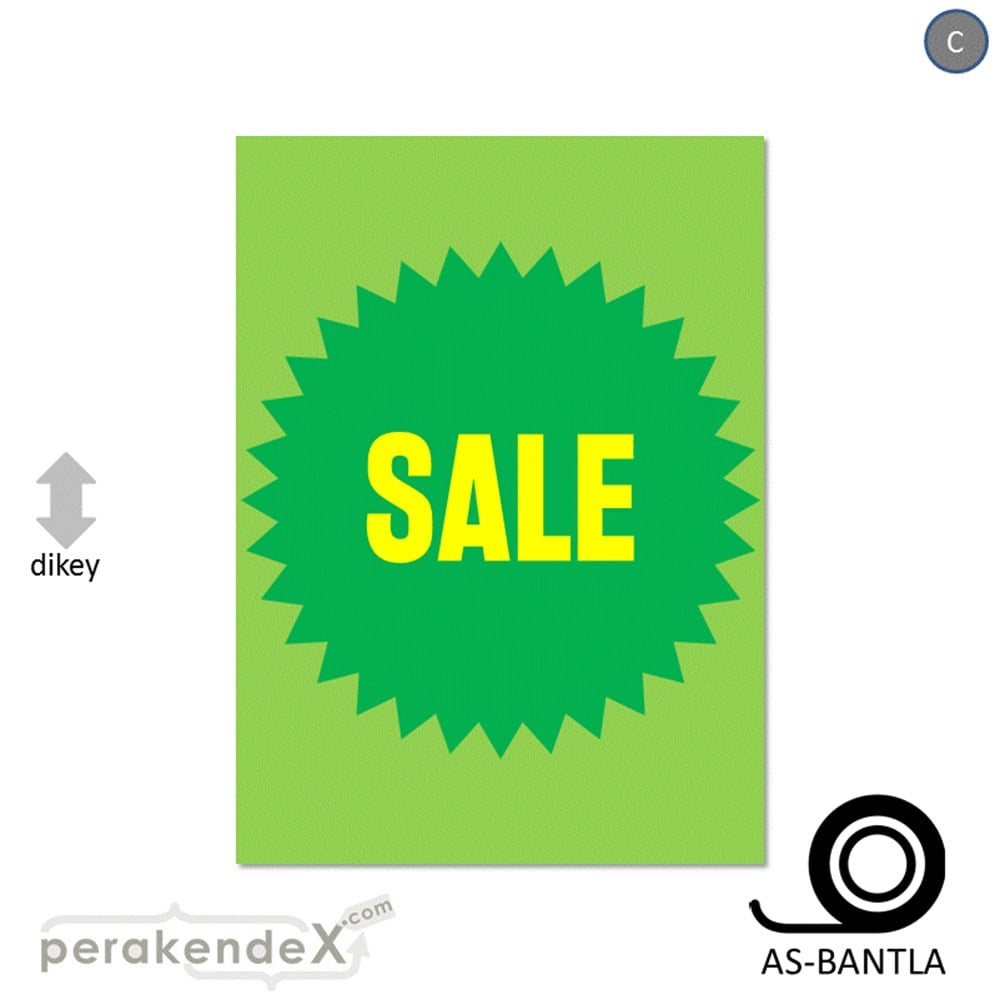 sale * POSTERİ -dikdörtgen,tek yön baskı