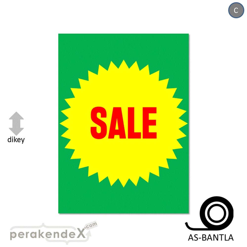 sale * POSTERİ -dikdörtgen,tek yön baskı