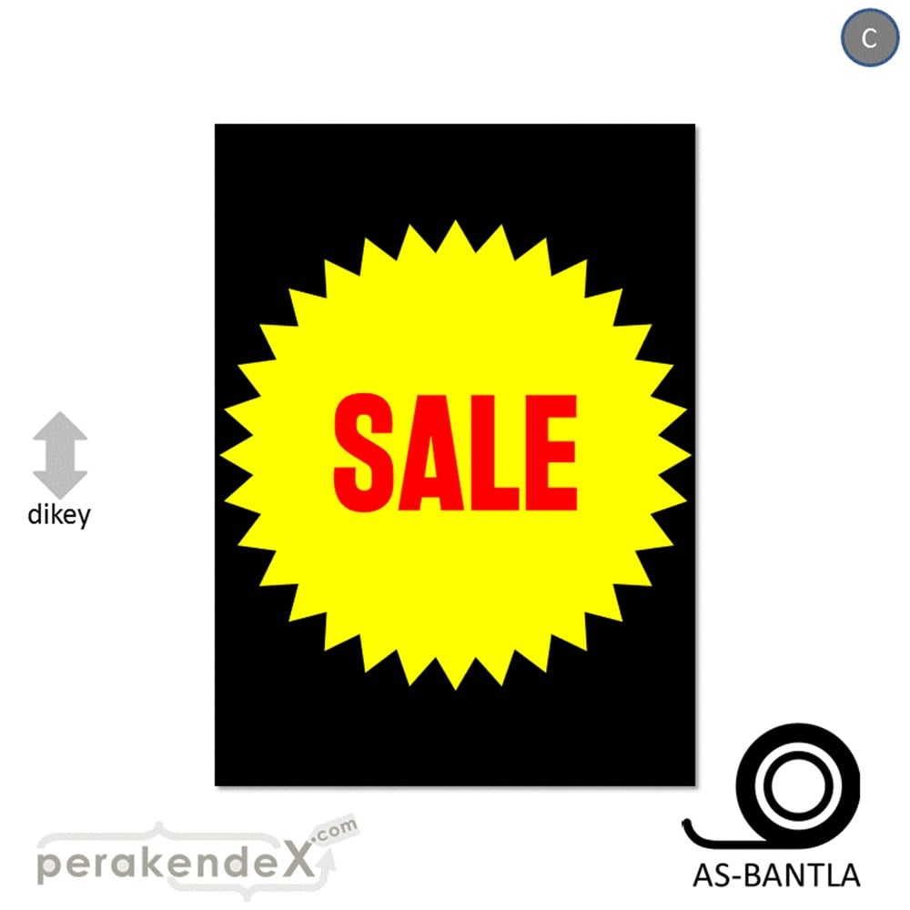 sale * POSTERİ -dikdörtgen,tek yön baskı