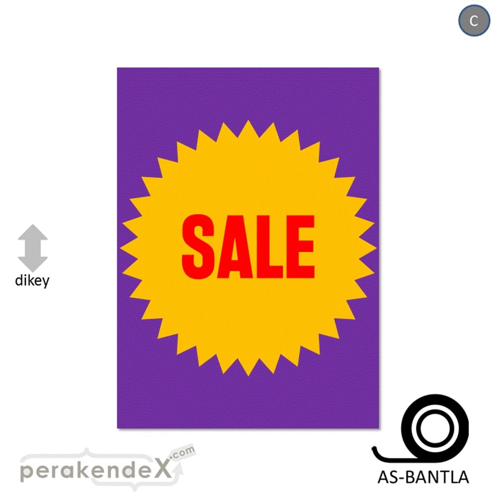 sale * POSTERİ -dikdörtgen,tek yön baskı