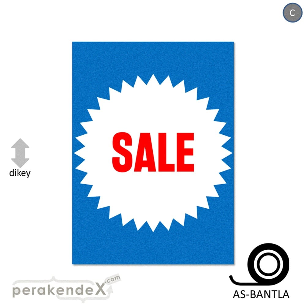 sale * POSTERİ -dikdörtgen,tek yön baskı