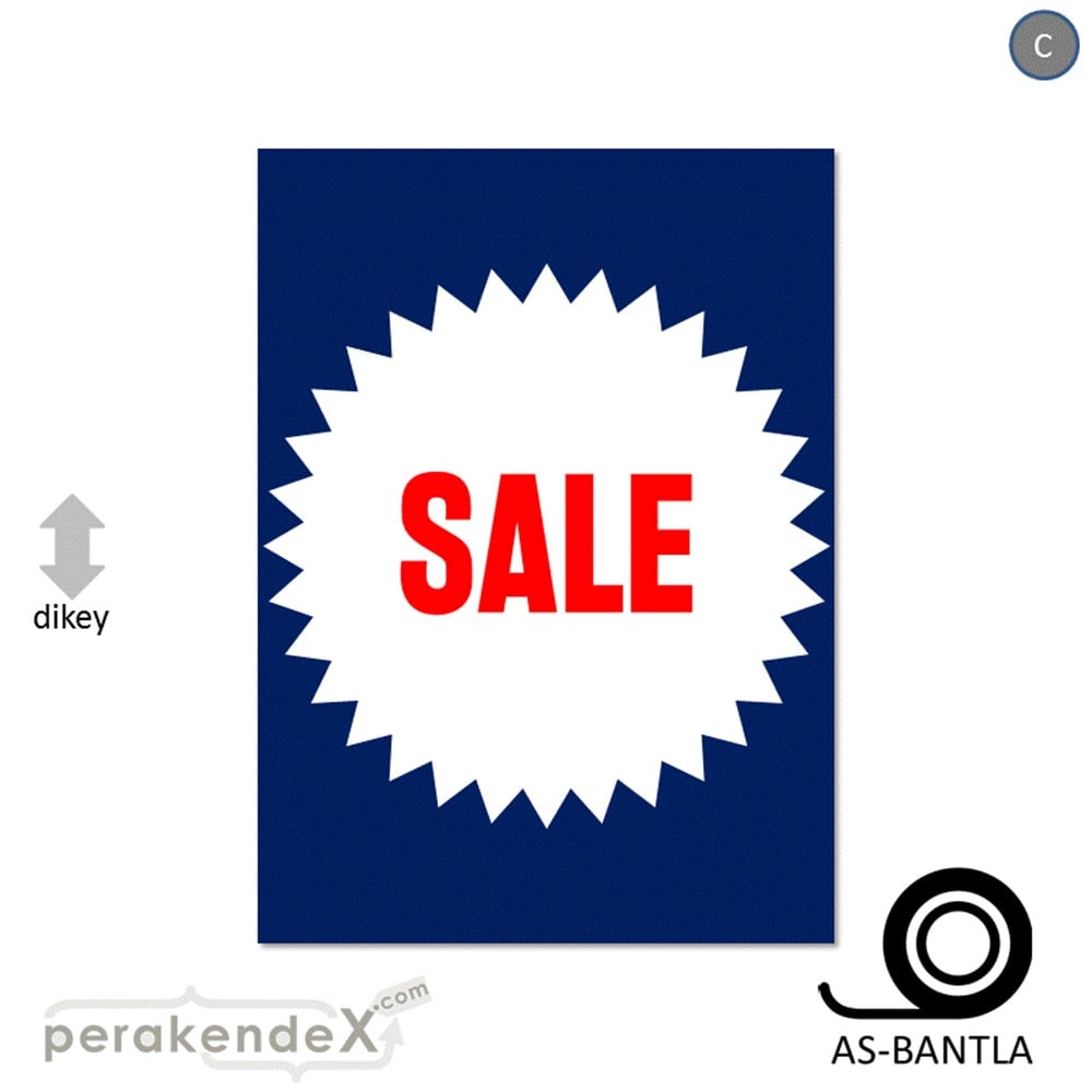 sale * POSTERİ -dikdörtgen,tek yön baskı