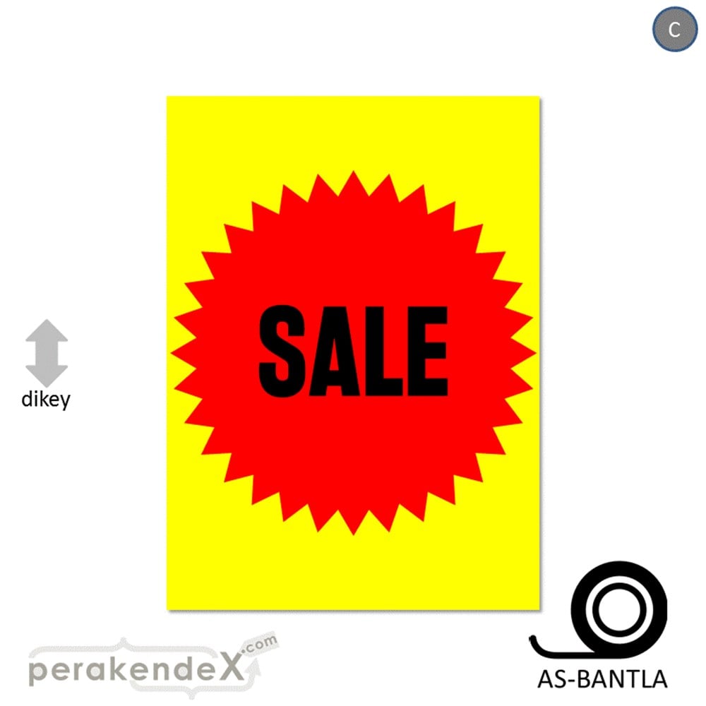 sale * POSTERİ -dikdörtgen,tek yön baskı