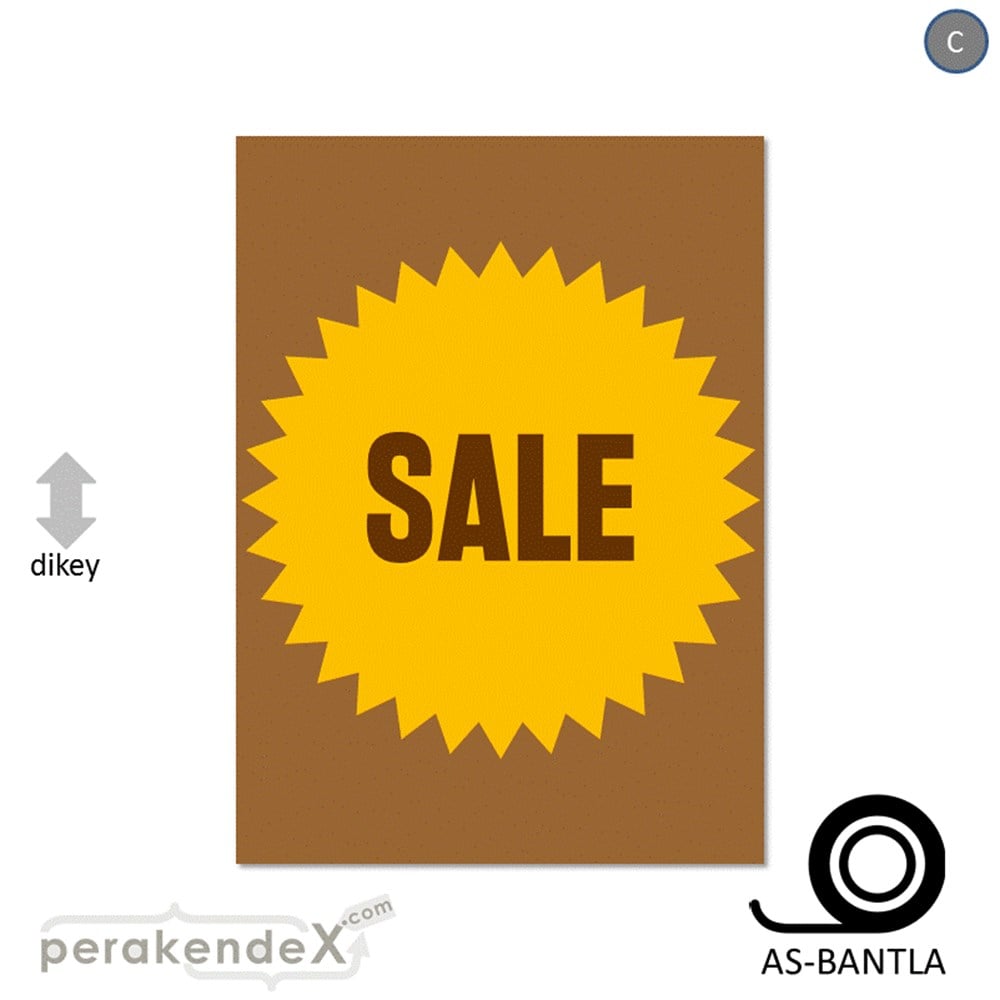 sale * POSTERİ -dikdörtgen,tek yön baskı