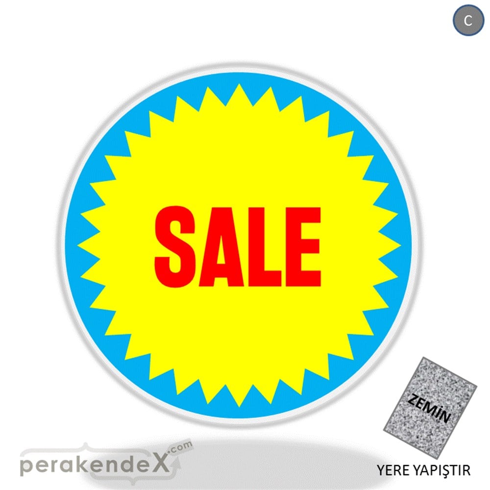 sale * YER ZEMİNE YAPIŞIR -oval,tek yön baskı