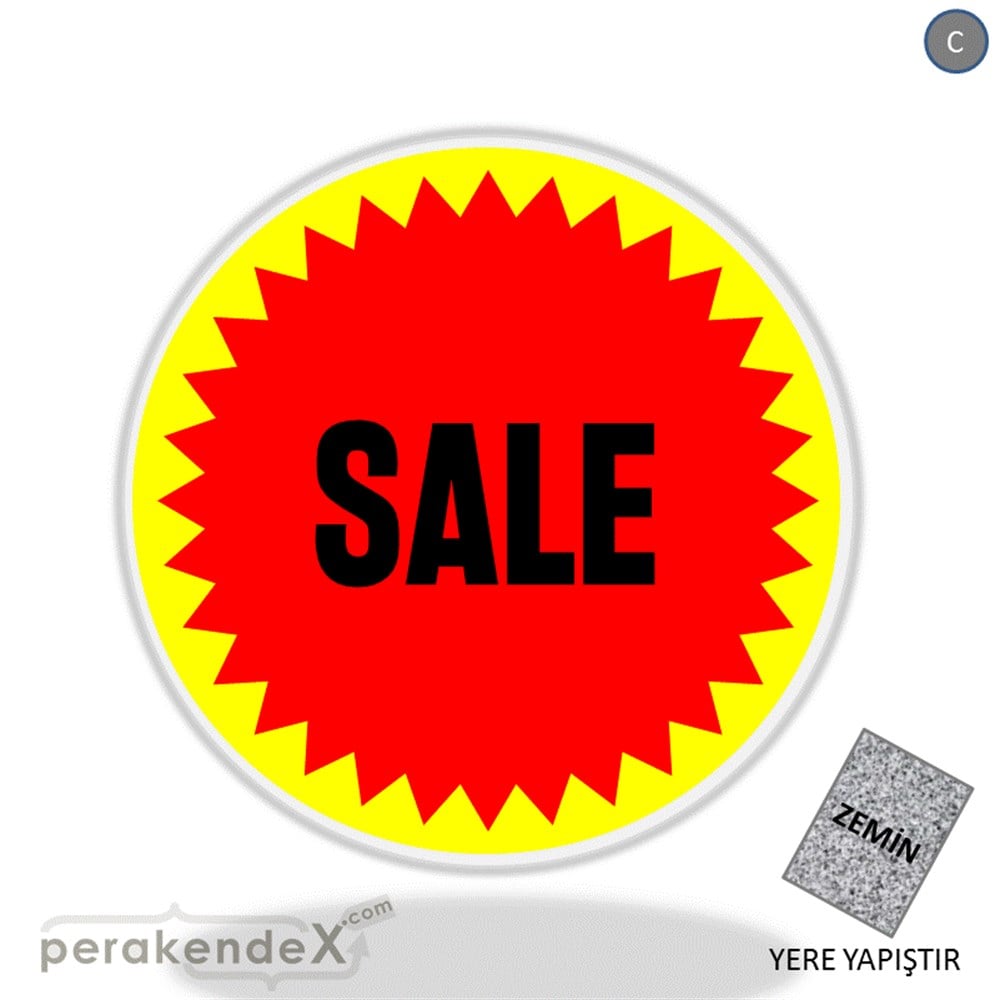 sale * YER ZEMİNE YAPIŞIR -oval,tek yön baskı
