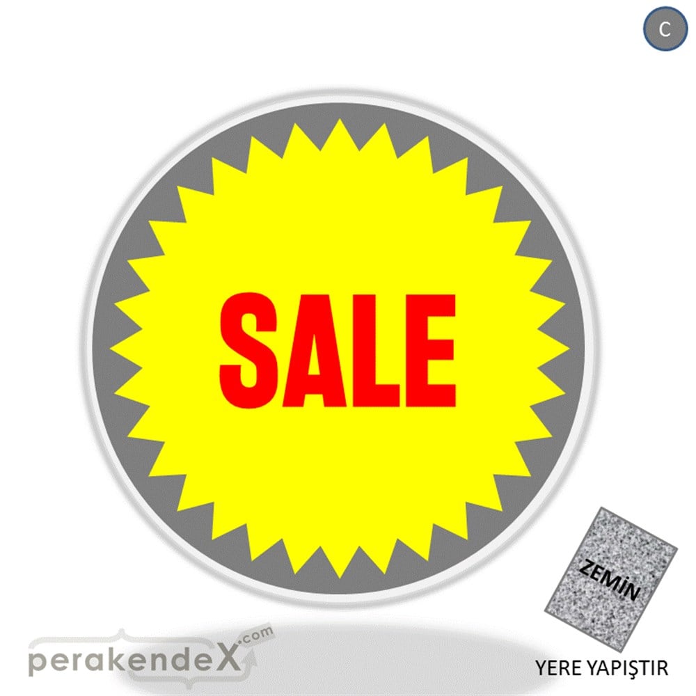 sale * YER ZEMİNE YAPIŞIR -oval,tek yön baskı