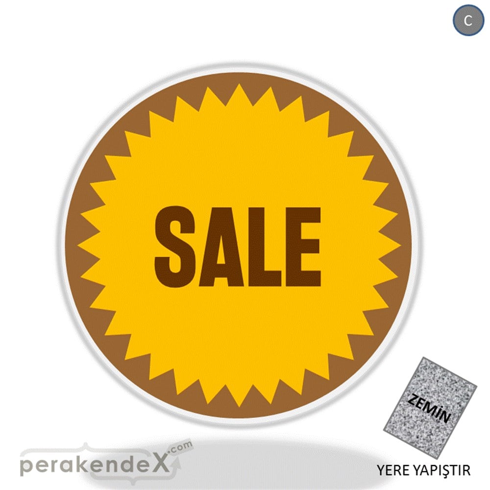 sale * YER ZEMİNE YAPIŞIR -oval,tek yön baskı