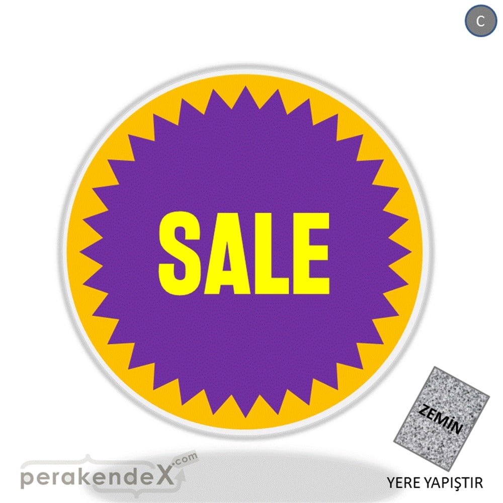 sale * YER ZEMİNE YAPIŞIR -oval,tek yön baskı
