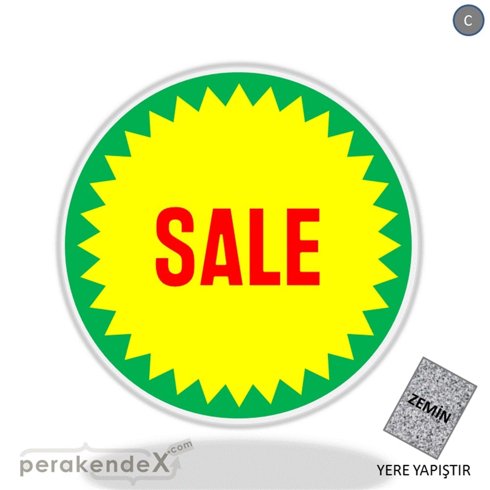 sale * YER ZEMİNE YAPIŞIR -oval,tek yön baskı