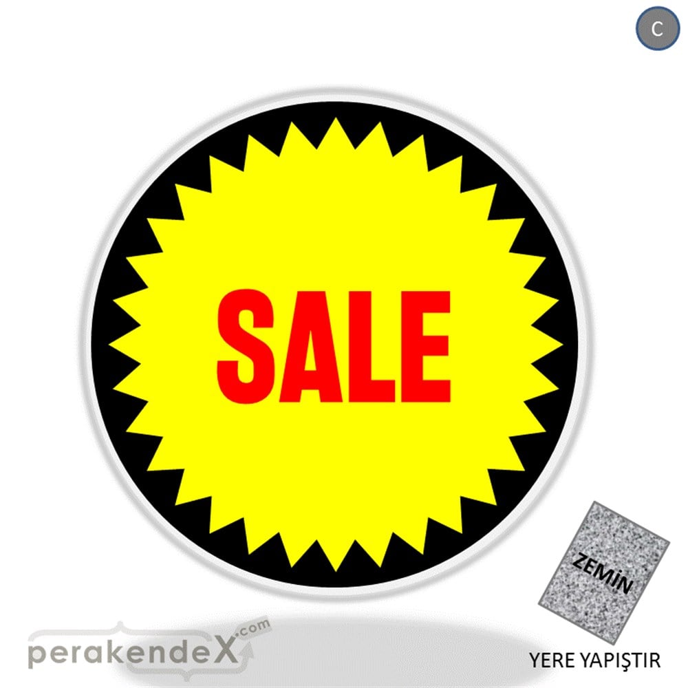 sale * YER ZEMİNE YAPIŞIR -oval,tek yön baskı