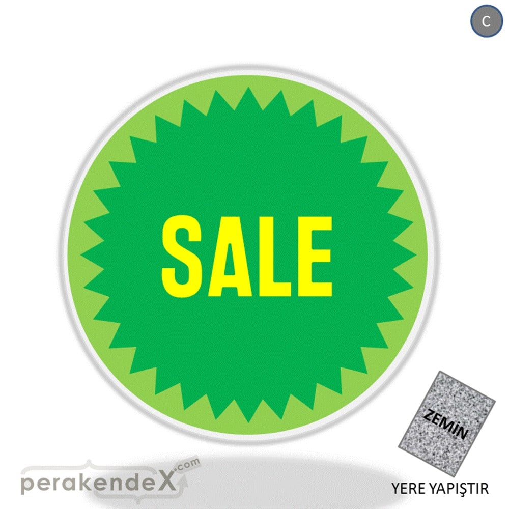 sale * YER ZEMİNE YAPIŞIR -oval,tek yön baskı