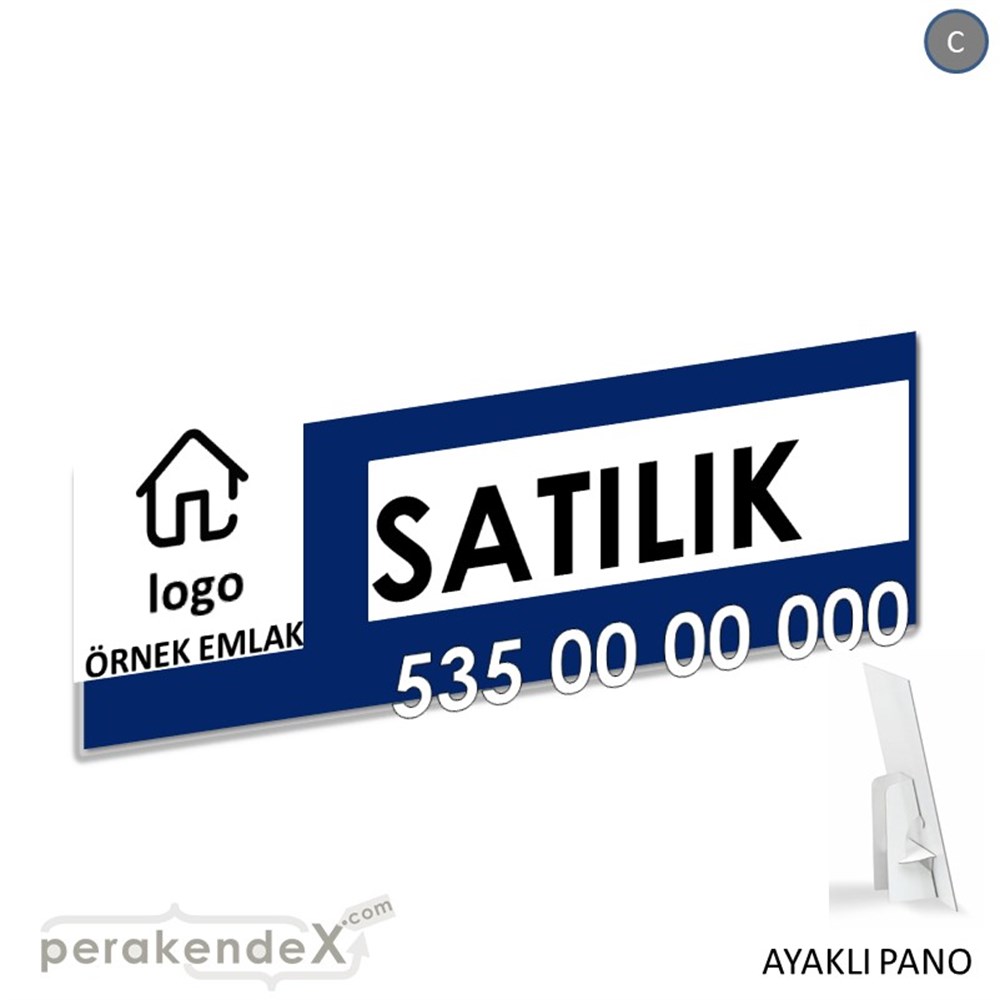 Satılık Yazısı 001 KARTON AYAKLI POSTER,  PANO (BANNER) -dikdörtgen,tek yön baskıkarton ayaklı poster,  pano