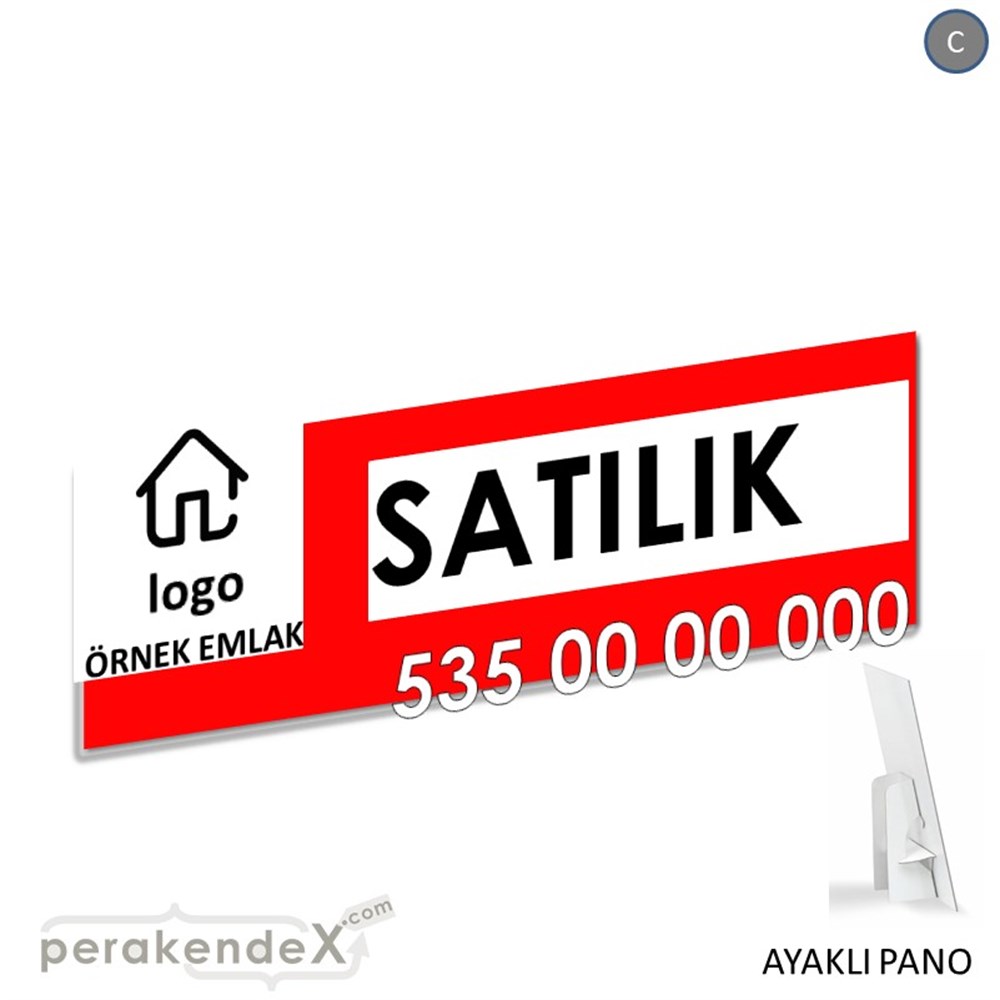 Satılık Yazısı 001 KARTON AYAKLI POSTER,  PANO (BANNER) -dikdörtgen,tek yön baskıkarton ayaklı poster,  pano