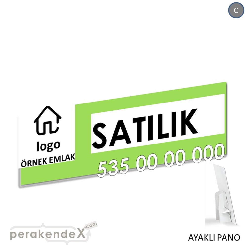 Satılık Yazısı 001 KARTON AYAKLI POSTER,  PANO (BANNER) -dikdörtgen,tek yön baskıkarton ayaklı poster,  pano