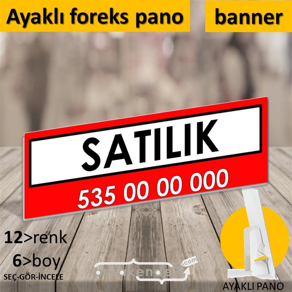 Satılık Yazısı 005 KARTON AYAKLI POSTER,  PANO (BANNER) -dikdörtgen,tek yön baskıkarton ayaklı poster,  pano